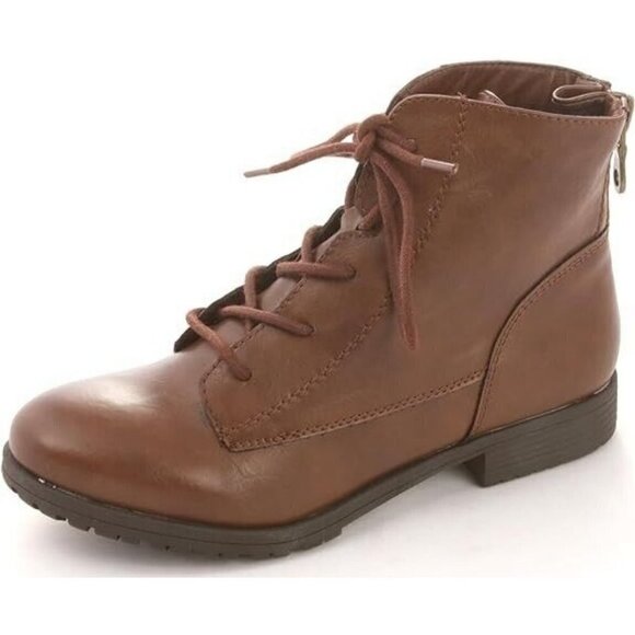 Style & Co Qwinn Women US 6.5 Brown Ankle Boot Black Sole - Picture 1 of 5